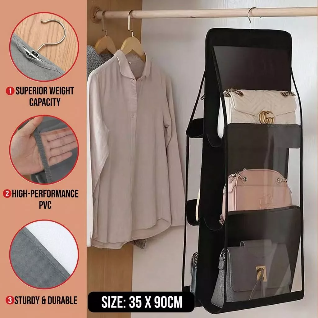 ¿Cómo puede una bolsa de almacenamiento colgante en la puerta trasera mejorar la utilización del espacio en el hogar?