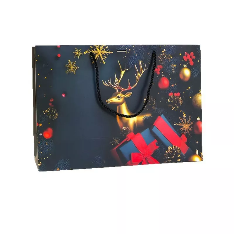 Bolsa de regalo de papel navideño