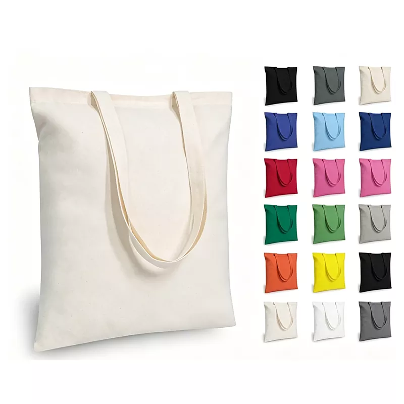 Bolsa de asas de lona con logotipo personalizado ecológico