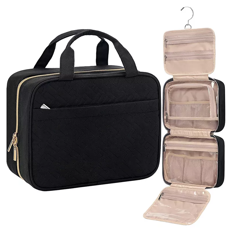 Bolsa de cosméticos de viaje colgante plegable