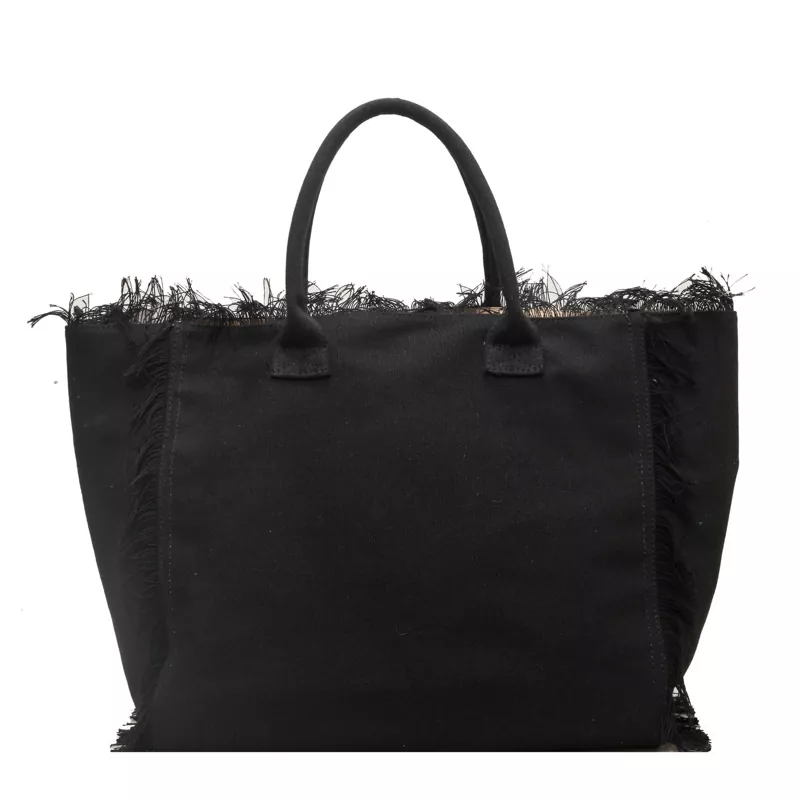 Bolsa de asas de lona con logotipo personalizado de gran capacidad