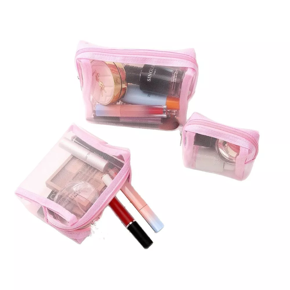 Bolsa de maquillaje de nailon de viaje portátil