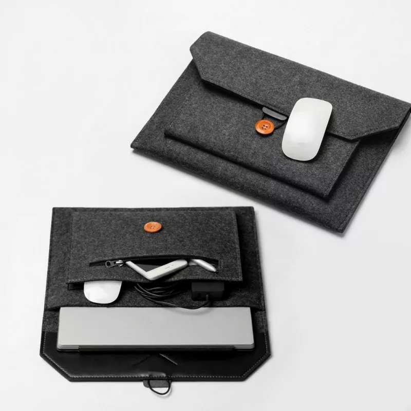 Bolsa protectora para portátil con sobre de fieltro